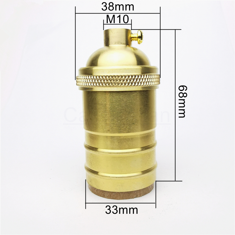 Portalámparas de latón 100% de cobre, perilla de toma de luz eléctrica o interruptor de cadena y tornillo roscado, ajustador de anillo de sombra, Base de iluminación DIY: Azul