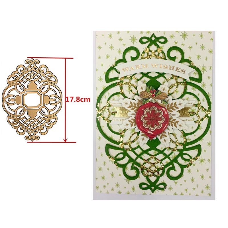 Festooned Retro Rectangle Frames Fancy Edges Christmas Border Metal Cutting Dies for DIY Scrapbooking Cards Crafts Dies: 8