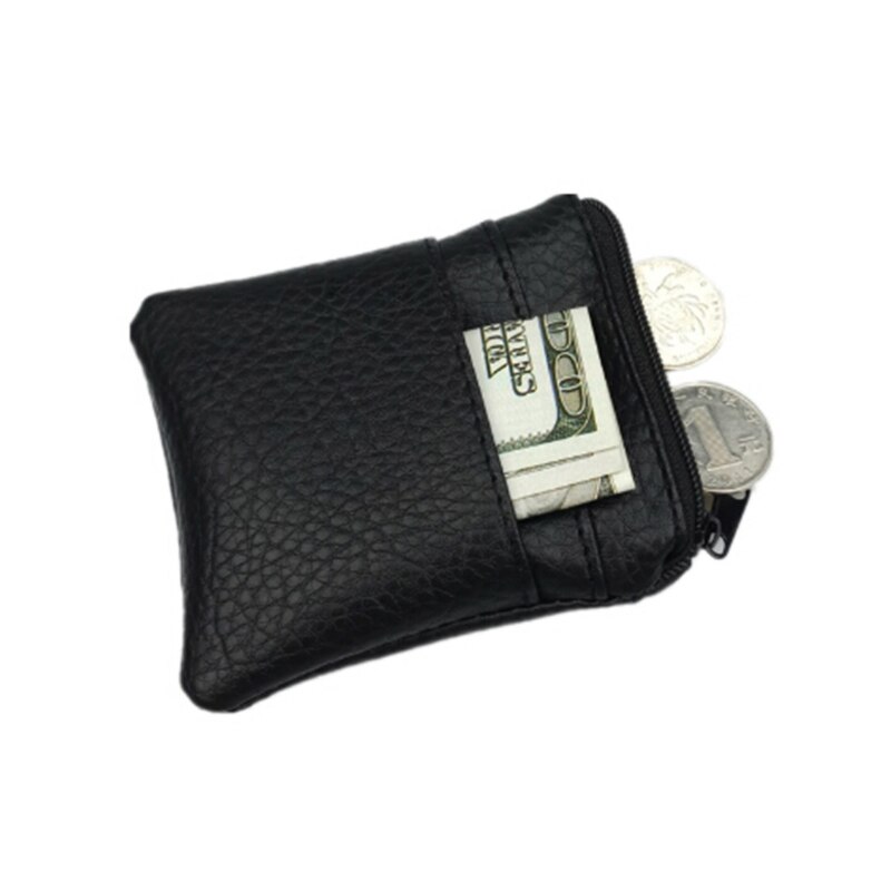 Pu Leather Cheap Coin Purse Women Men Small Mini Short Wallet Bags Change Little Key Credit Card Holder Business