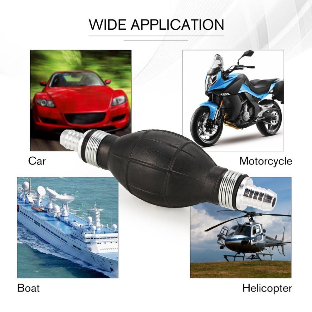12mm Diesel Fuel Pump Line Hand Water Liquid Primer Bulb Gas Petrol Auto Car Boat Motorcar Transfer Rubber Aluminum