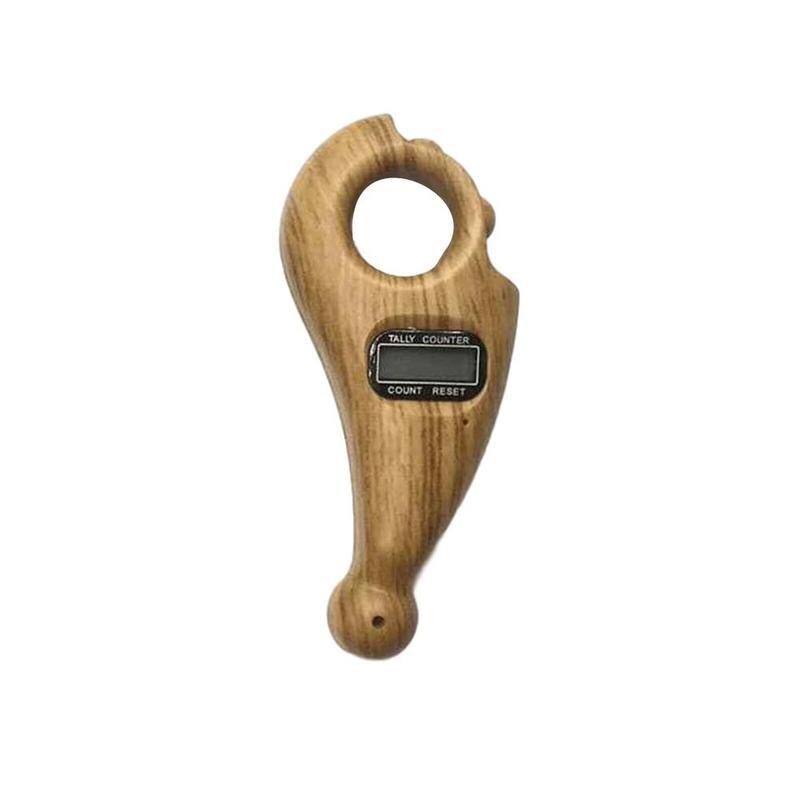 Digital Counter Buddha Beads Relaxation Decompression Toy Durable Wood Handheld Digital Display Counter for Buddhist Finger Game: B