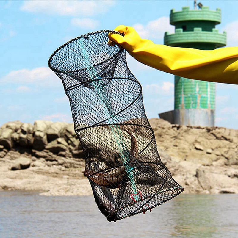 Filet de pêche pliable, pièges, Portable, écrevisses, accessoires