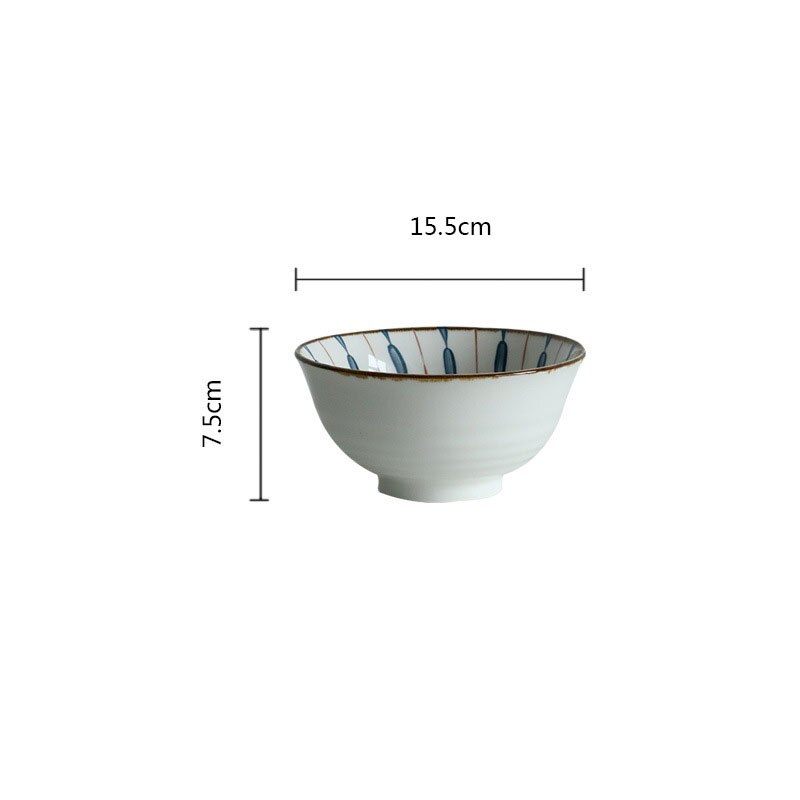 Keramiske skåle til suppe salat ris pasta nordisk stil bordservice tallerkendragt til aftensmad yoghurt dessert poki madret kornskål: En -5.5 tommer