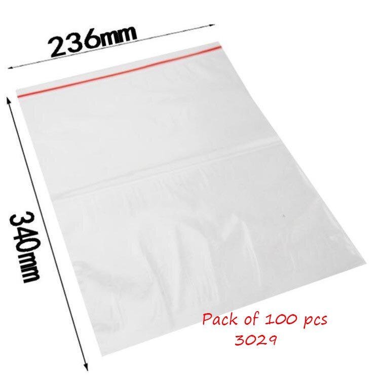 Brand Deli 3029 Thick plastic ziplock bags 10 # (24*34CM) 100PCS Layer thickness: 4um: 3029