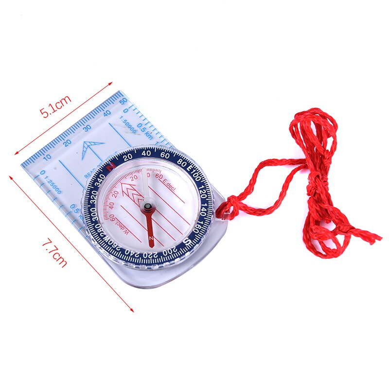 Portable Compass Ruler Scale Scout Hiking Camping Boating Orienteering Map
