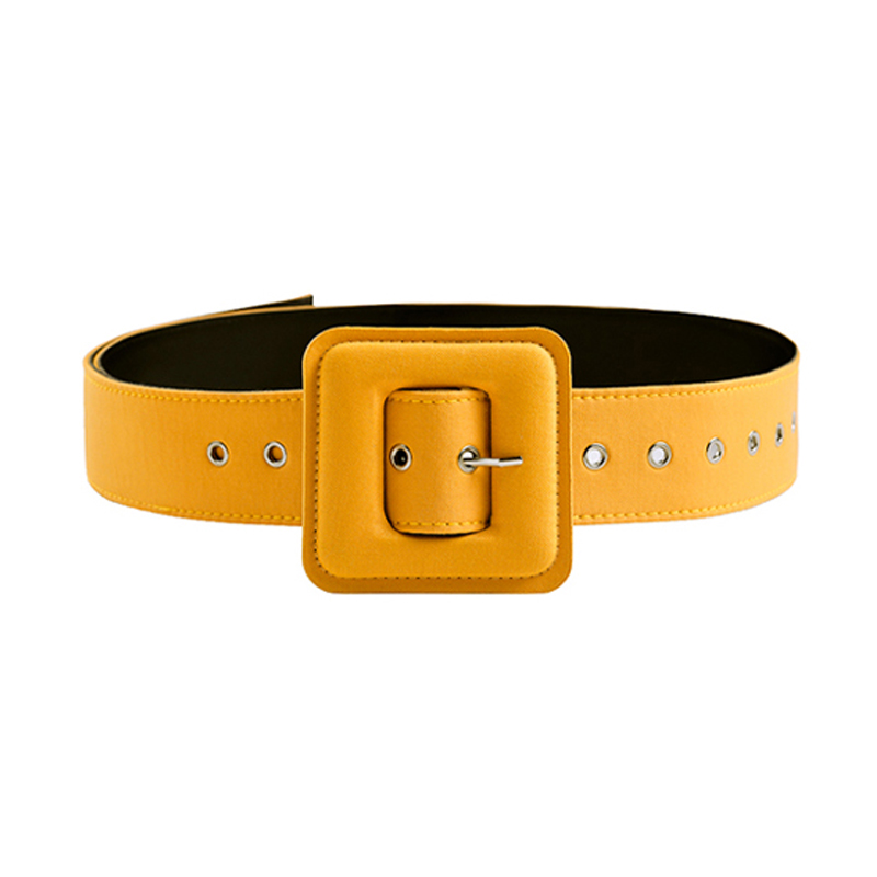 AEL Mode Riemen voor Vrouwen Vintage stof Taille gesp met zilverkleurige GROMMET brede band body Vrouwen buikband riem vrouwelijke brede: Oranje