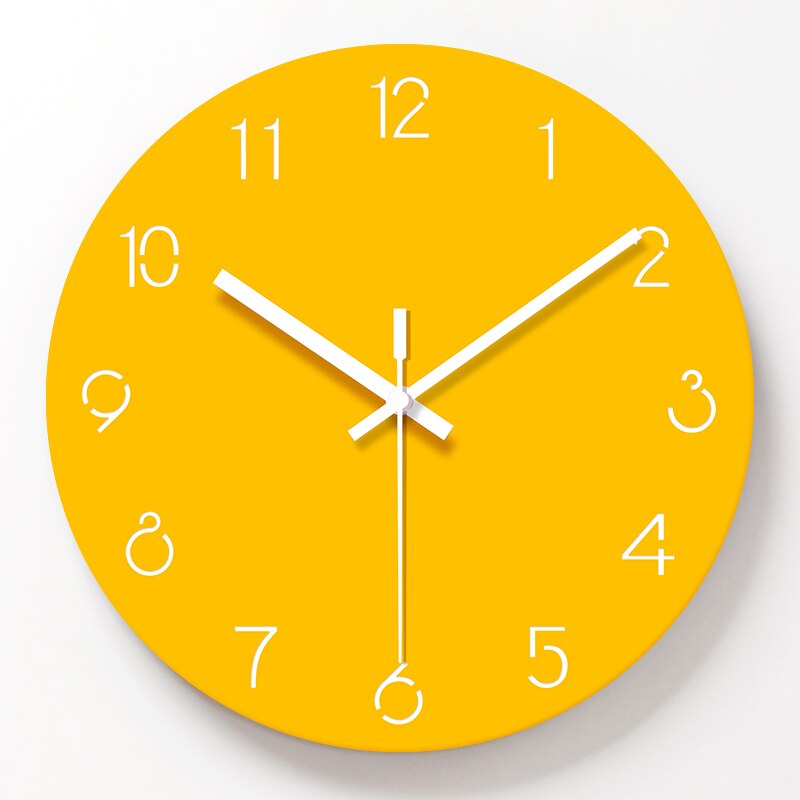 Mute Modern Large Wall Clock Silent Clocks for Home Kitchen Living Room Decor Battery Operated: B