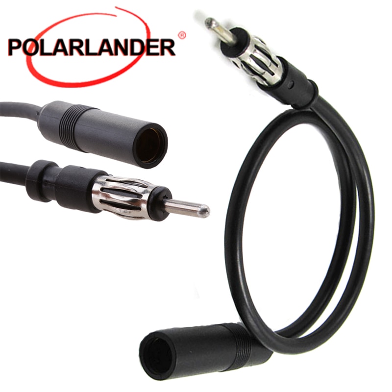 Antenne skjøteledning am/fm radioadapter skjøtekabel for antenne bil bil i svart kabel 35cm m/f koblingsplugg