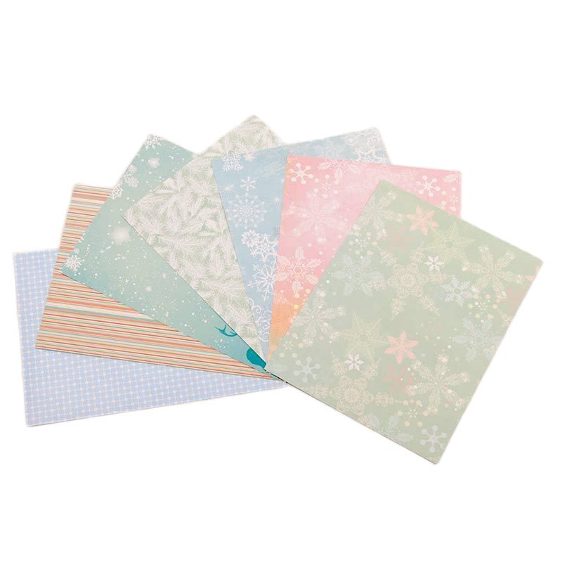 Snowflake ChristmasScrapbooking Background Paper Pads 8inch Patten Papers for DIY Card Making Scrapbook Junk Journal Paper Craft