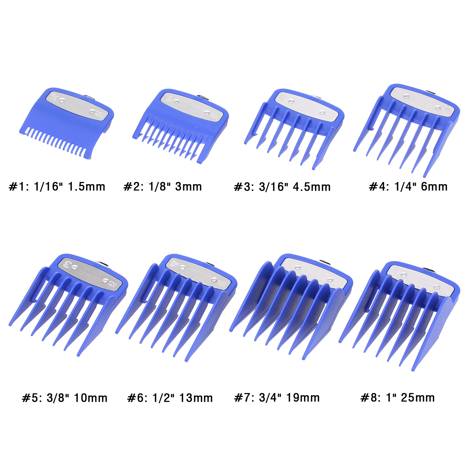 8 maten Gids Kam Set Tondeuse Snijden Kammen Gids Attachment Limiet Kammen Kapper Vervanging Haar Styling Tool Salon