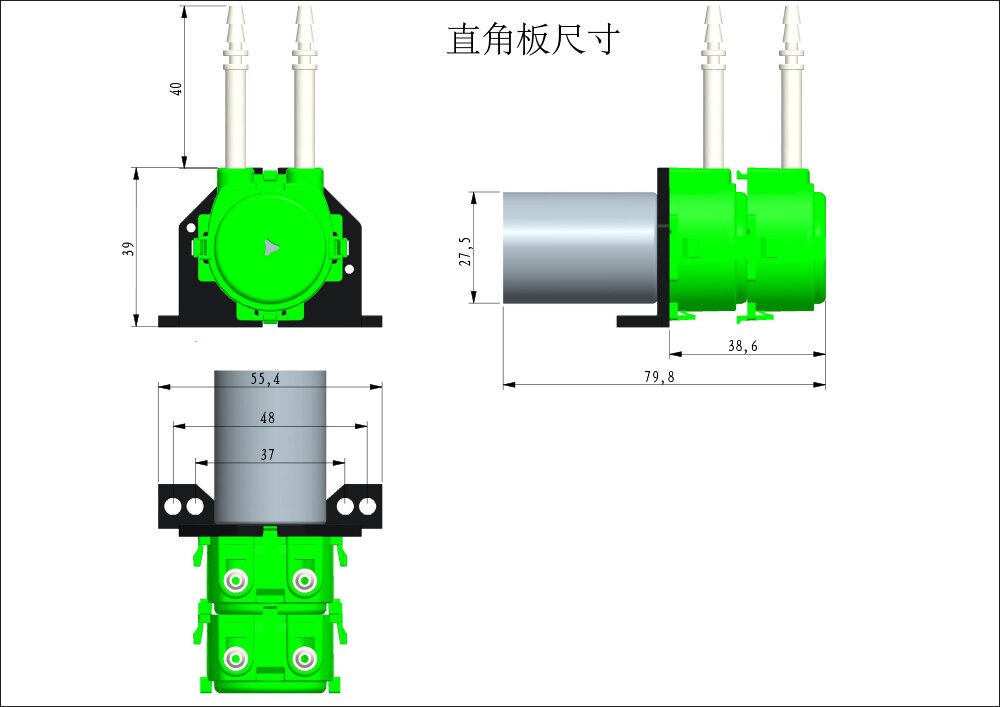 peristaltic pump dosing pump double channel 12V/24V pump mute small water pump self-priming hose pump double channel