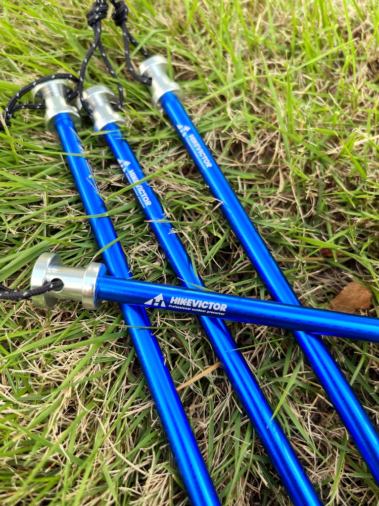 Hikevictor 4 Teile/los 23CM Aluminium Camping Zelt Einsätze schwer Pflicht Boden Heringe Hängematte Planen Markise Baldachin NäGel Zelt Spikes