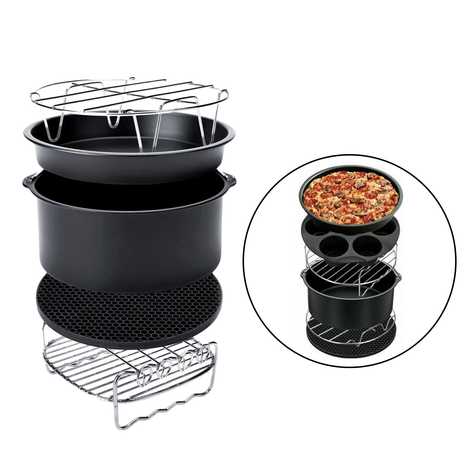 Lucht Friteuse Accessoires 9 Inch Voor Phillips En Secura, Set Van 14, fit Alle Airfryer 4.2 5.3 5.8QT
