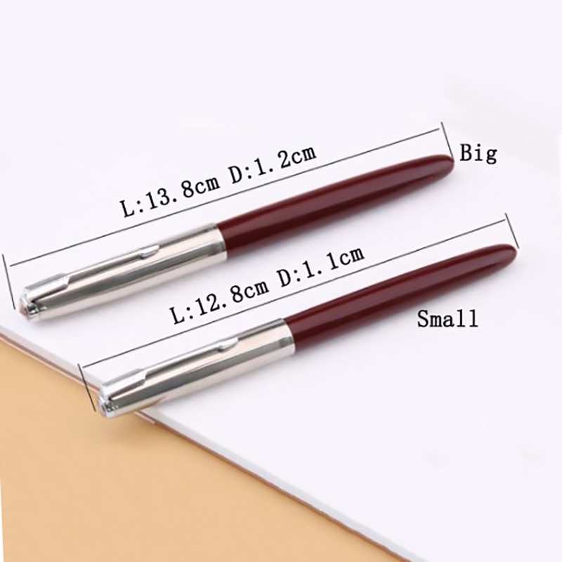 Authentic HERO 616 Classic Nostalgic Fountain Pen 616-2 Golden Clip / Cap Ink Pen Iridium Fine Nib 0.5mm for Student