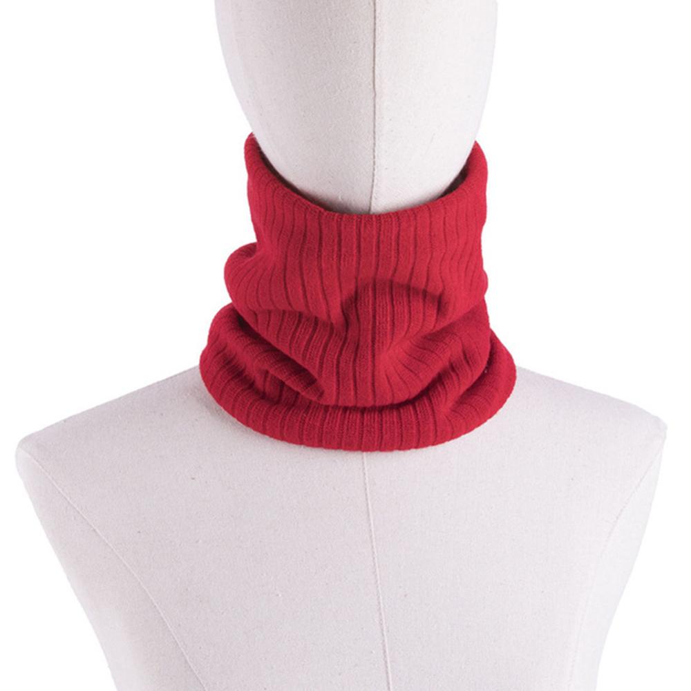Winter Halswarmer Fleece Sjaal Voor Mannen Vrouwen Gebreide Masker Hals Cover Buis Hoofd Sjaal Voor Fietsen Skiën Wandelen: Red