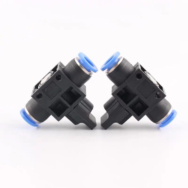 Improvement Pneumatic Air 2 Way Quick Fittings Push Connector Tube Hose Plastic 4mm 6mm 8mm 10mm 12mm Pneumatic Parts