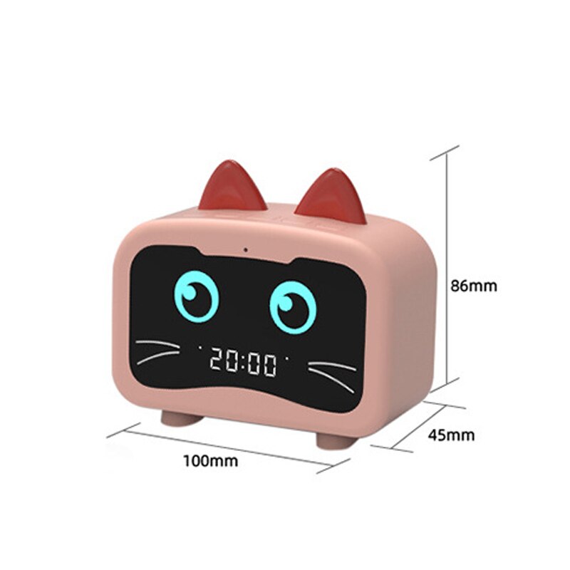 Bluetooth Speaker Alarm Clock Mini Wireless Radio Children Digital Home Decoration Snooze Led Display Usb Cable Table Clocks