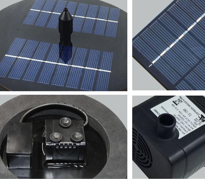 Solar Schwimm Miniatur Landschaft Brunnen für Home Garten