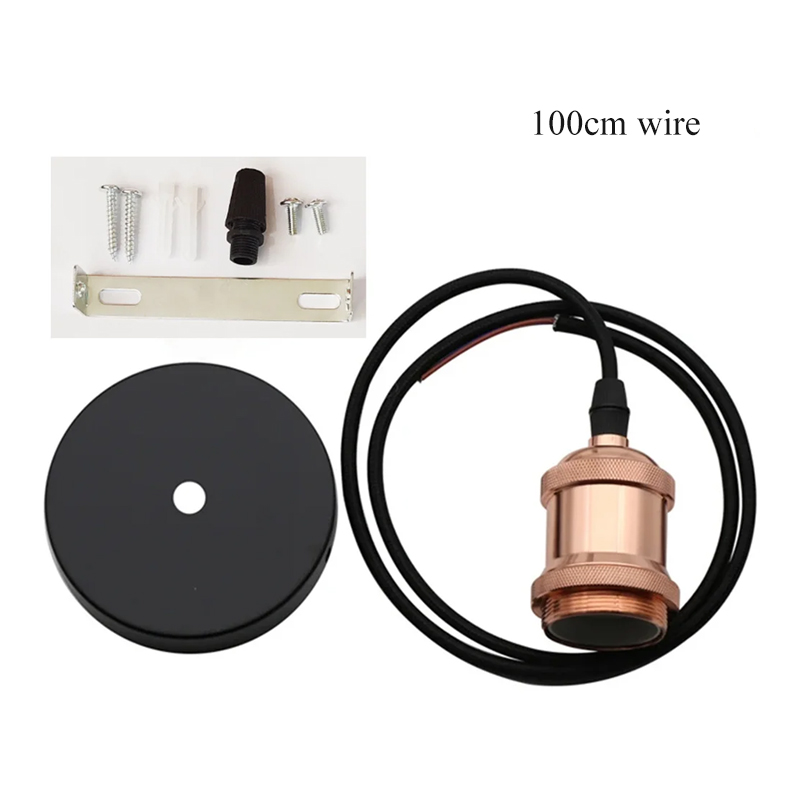 Douille de lampe Vintage, support de lampe à vis Edison, bases d'ampoule E27, Base de lumière à monter soi-même avec anneau: WHITE