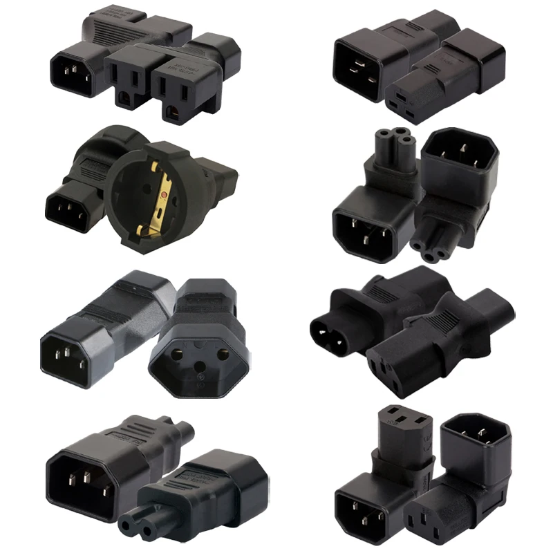 Connecteur convertisseur universel IEC320 C13 C14 à C5 C6 C7 C8 C19 C20 C21, prise d'alimentation ue US
