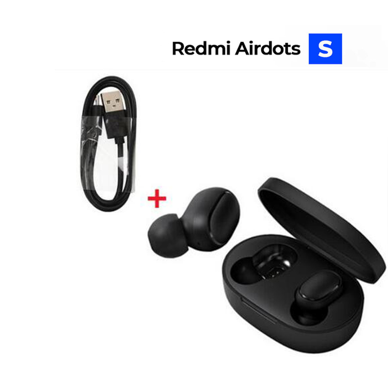 Xiaomi-auriculares inalámbricos Redmi Airdots S, audífonos TWS con Bluetooth 5,0, reducción de ruido, micrófono, Control IA, triangulación de envíos: Airdots S With cable
