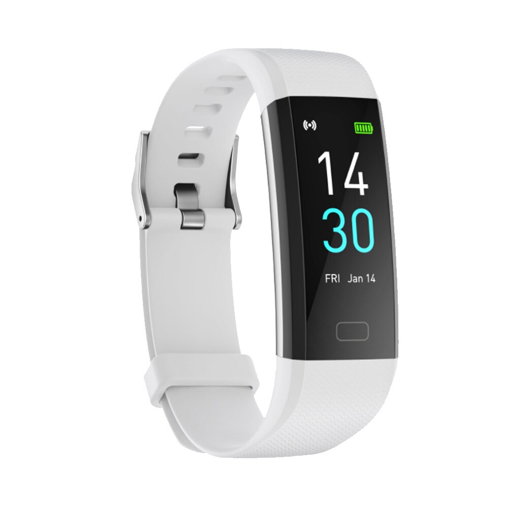 Waterproof Smart Pedometers Watch Bracelet Wristband Blood Pressure Measurement Fitness Tracker Camera control Pedometer: white