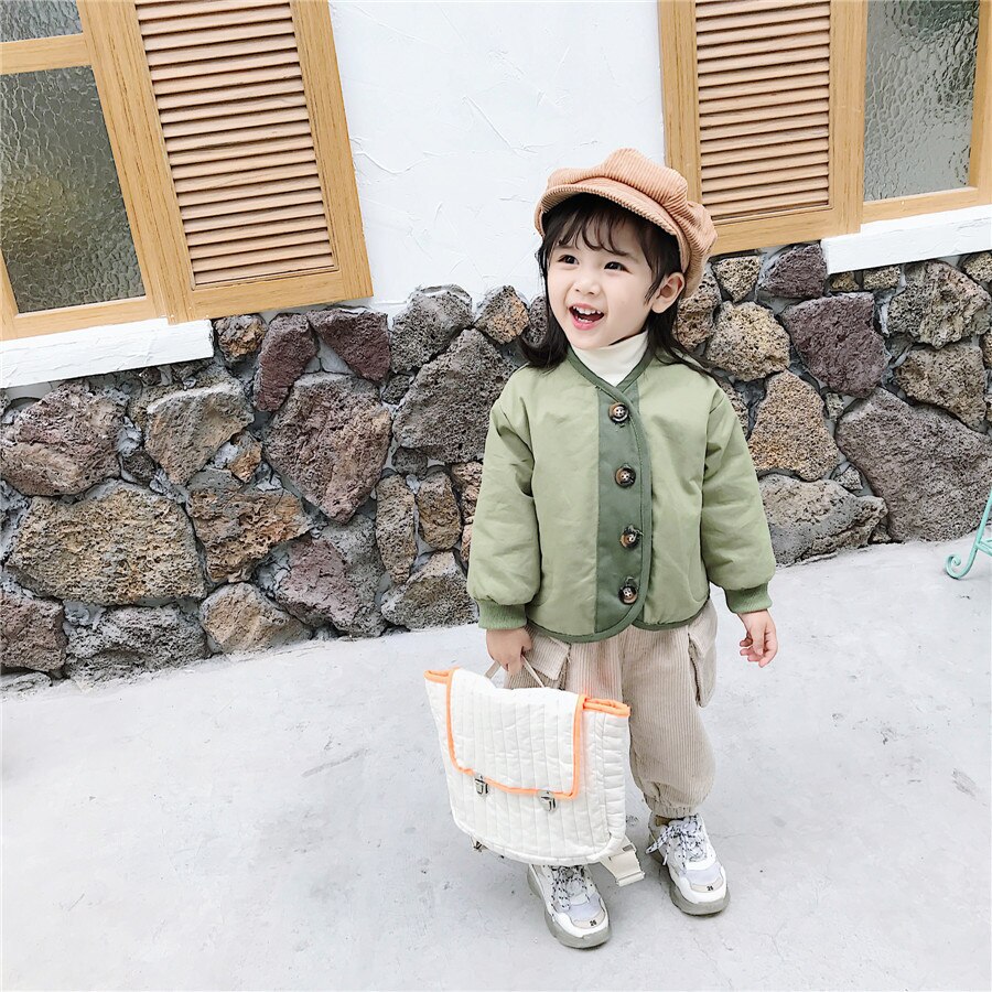 Vêtements d'hiver en coton pour garçons et filles | Vêtements rétro et légers, pour bébés, en coton, vêtements pour enfants coréens,