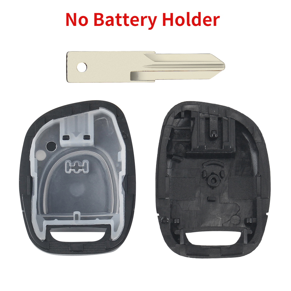 KEYYOU Chiave A Distanza dell'automobile Caso Borsette per Renault Clio 2001-2008 Simbolo Kangoo 2002-2004 Twingo maestro n72 VAC102 Supporto Della Batteria: bianca / 2 pulsanti