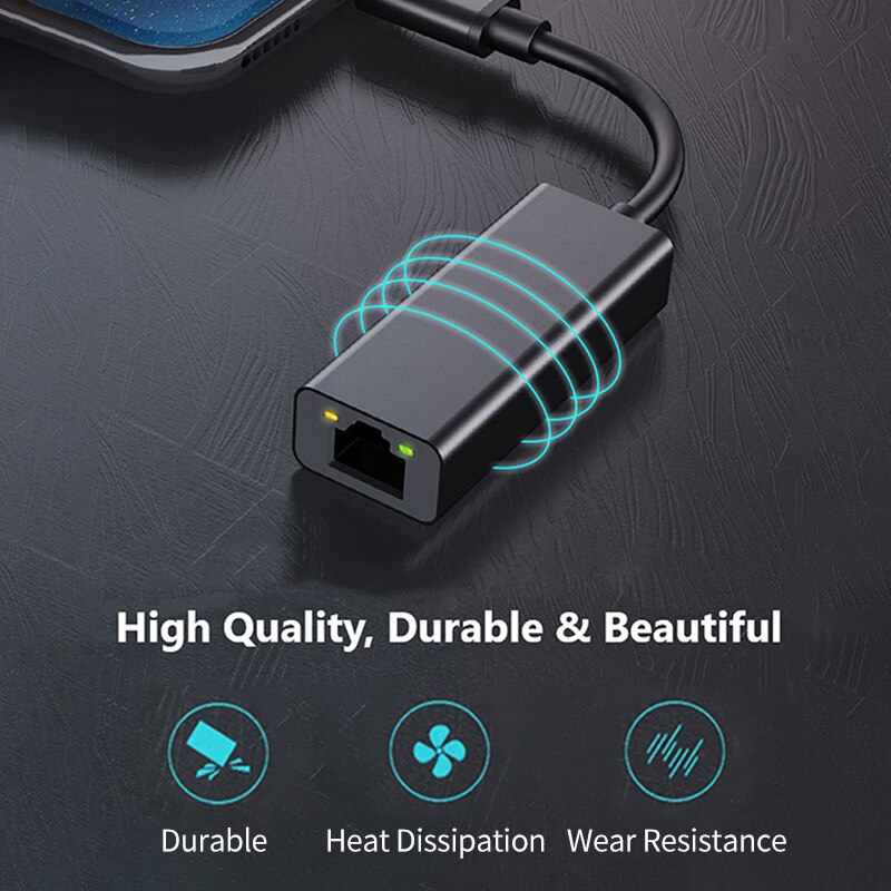 USB network cable interface RJ45 connector gigabit network cable network card broadband network cable converter Ethernet gray