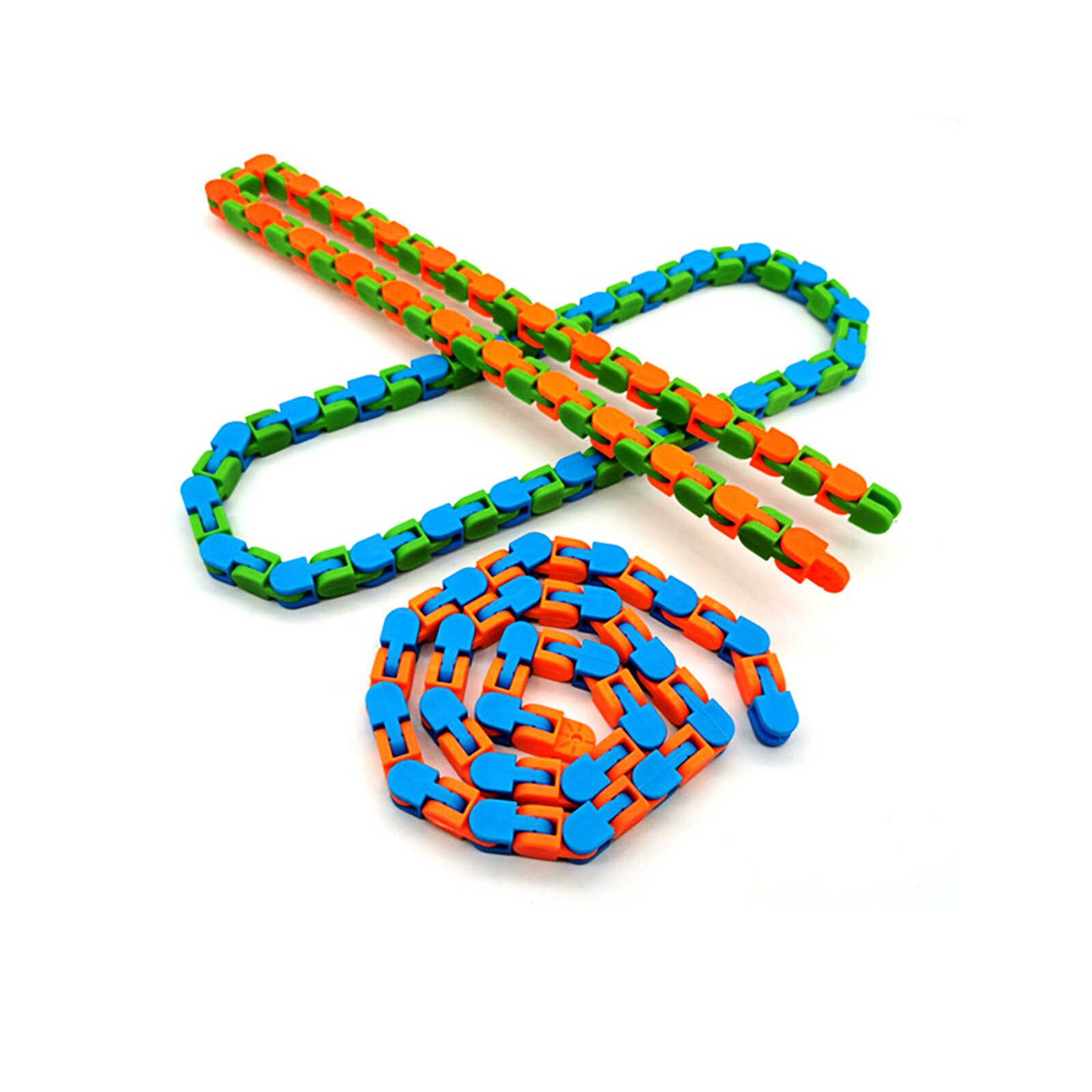 Wacky Tracks Snap En Klik Fidget Speelgoed Kids Autisme Snake Puzzels Classic Sensory Speelgoed Fiets Track Keten Decompressie Speelgoed