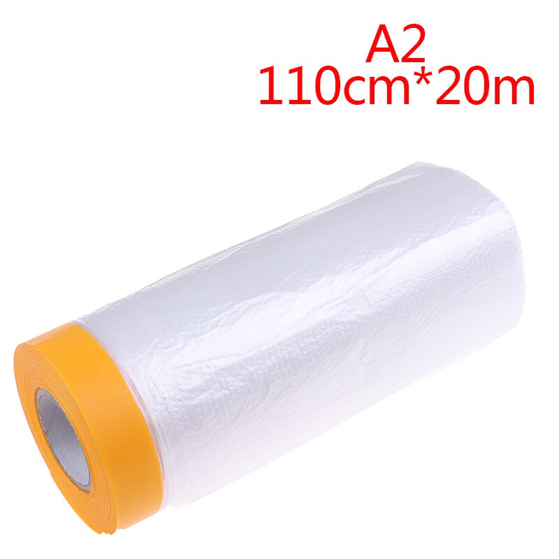 20M Pre-Taped Masking Film Painting Protection Covering Film Masking Tape Protective Film: 110cm
