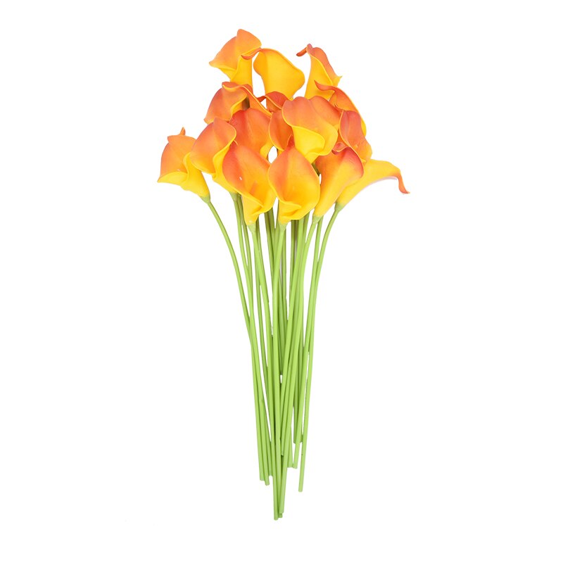10 stk pu calla lily real touch kunstige blomster til bryllup dekoration håndlavet diy brude buket blomster kunstig dekoration: F08