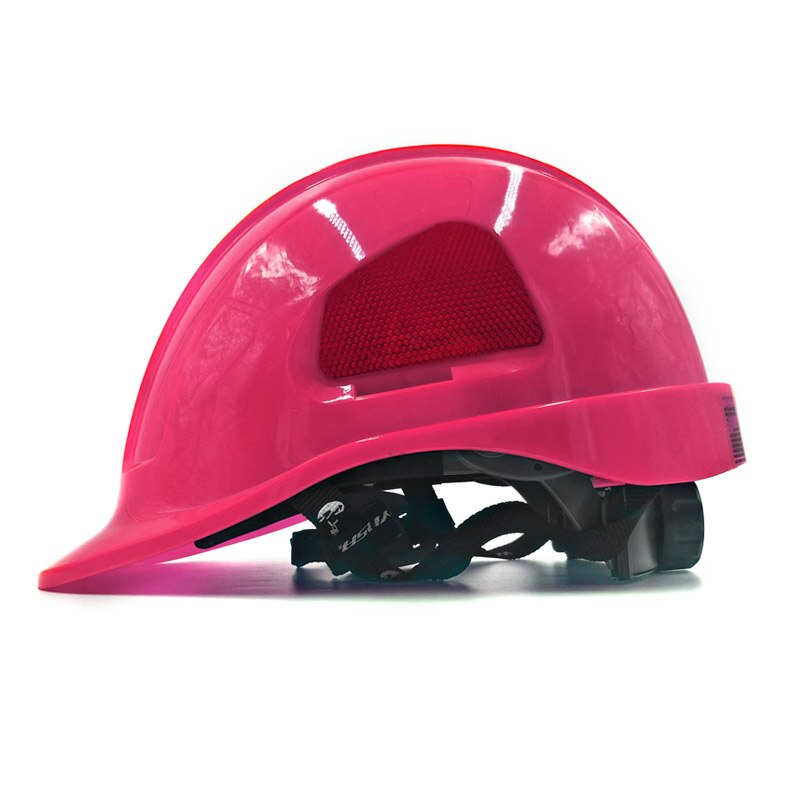 Sikkerhedshjelm abs + pc materiale konstruktion arbejdshætte elektriker isolering anti lavtemperatur hjelme høj styrke hård hat: Lyserød
