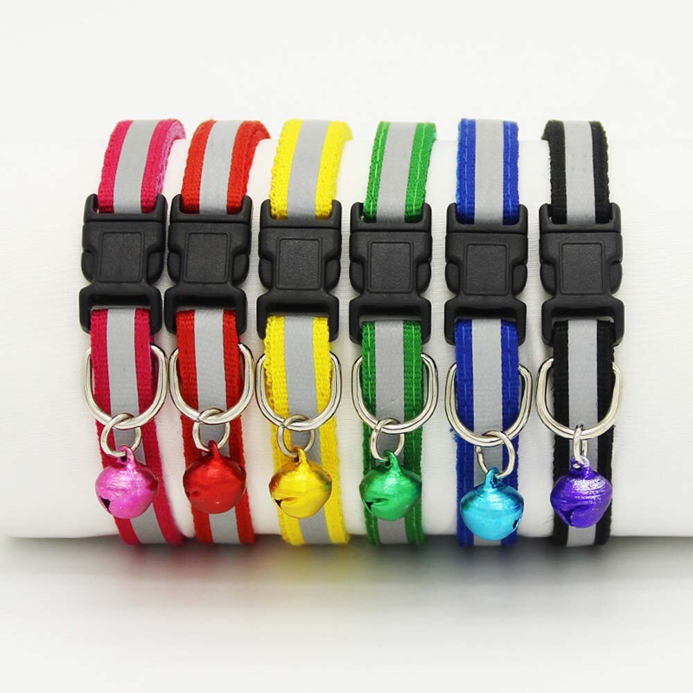1PC Adjustable LED Dog Collar with Bell Rope Cat Collar Kitten Collar Neck Strap Cat Accessories Dog Collar
