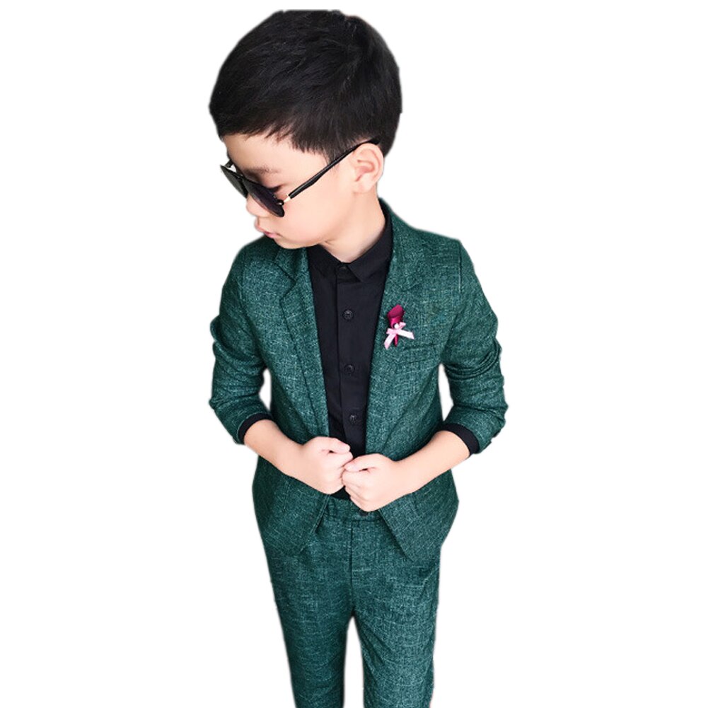 boy blazer suit set gentleman style solid tops pants set for 2-10years boys kids children suit set clothing