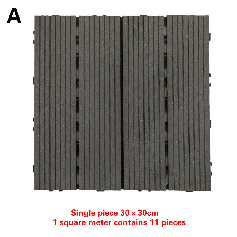 1Pcs 30mm * 300mm Interlocking floor tile ecological plastic wood flooring anti-corrosion for bathroom patio garden DIY: Sample A