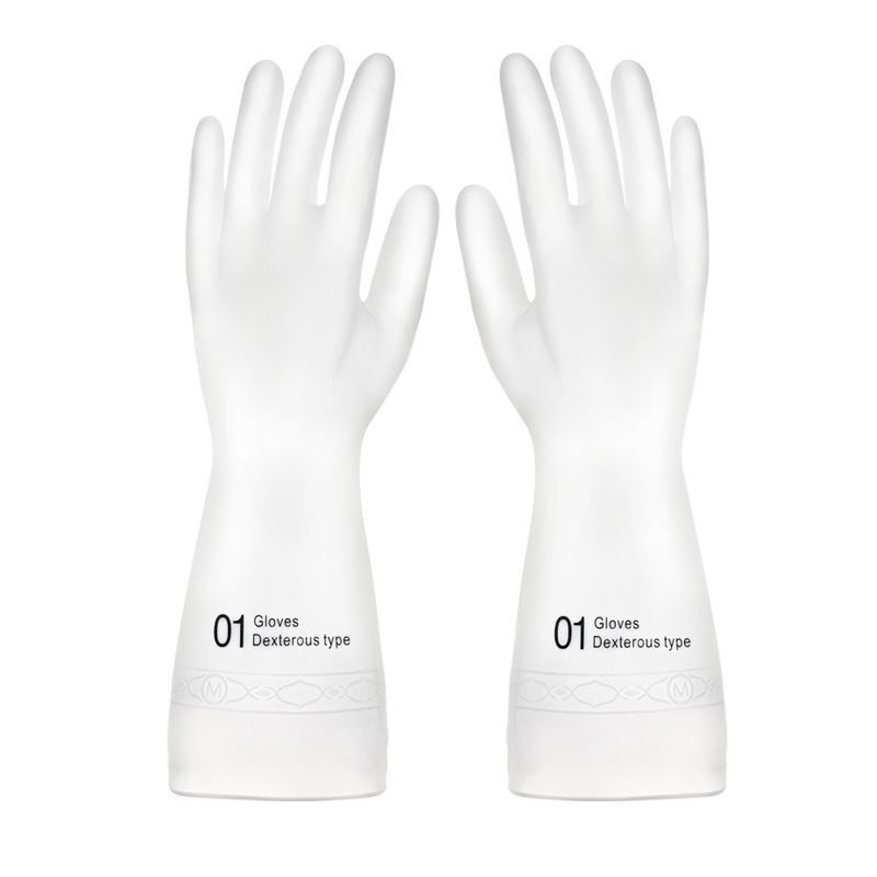 5 Pairs Kitchen Dish Washing Gloves Household Dishwashing Rubber Gloves Waterproof For Washing Cleaning Gloves Dishes Durable: Orange / L