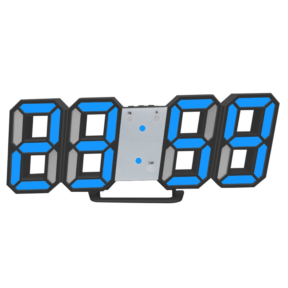 decoration 3D accessories LED digital wall clock Simple plug-in LED home electronic clock usb: 5C