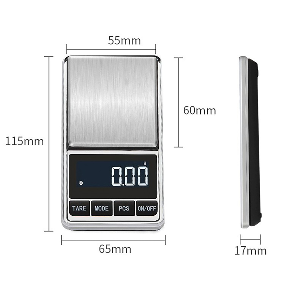 Electronic LCD Display Mini Digital Scales 200/500g X0.01g Pocket Jewelry Weight Scales High Accuracy Weigh Balance