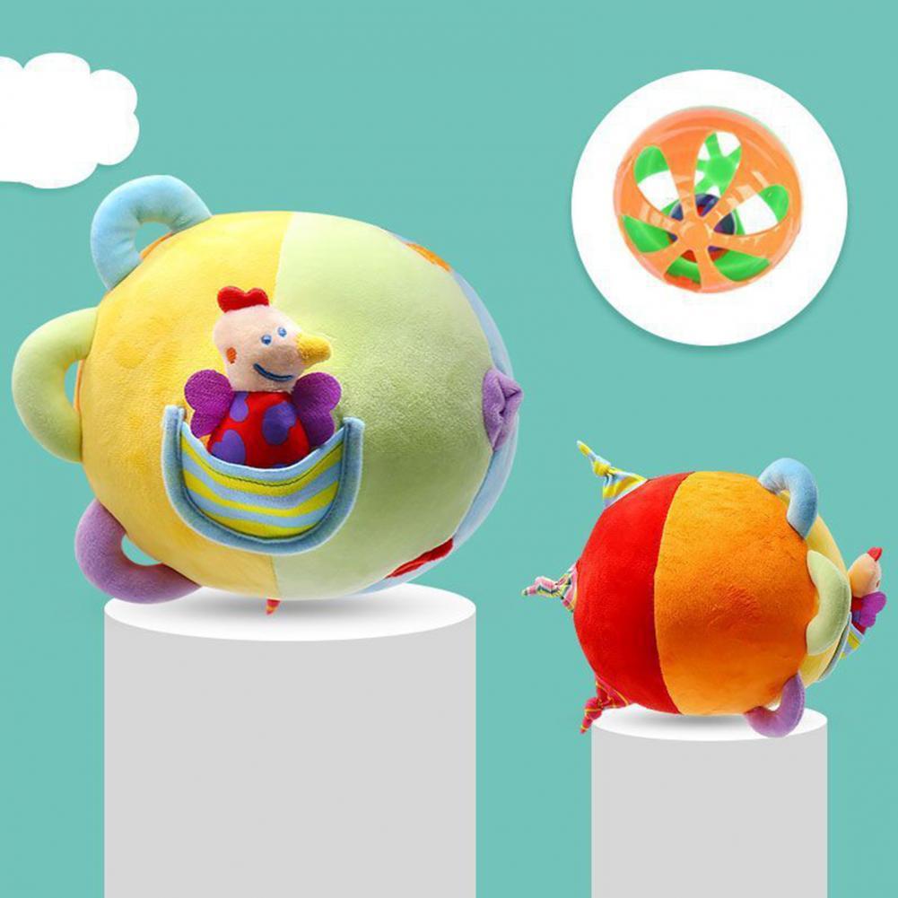 Rasselspielzeug, niedlich, emotional beruhigend, weiche textur, plüschglocke, Ball, Baby-intelligenz-greifspielzeug für neugeborene