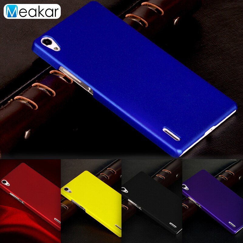 Capa de plástico fosco coque 5.0for huawei p7 caso para huawei ascend p7 dupla P7-L10 P7-L00 P7-L05 telefone volta coque capa caso