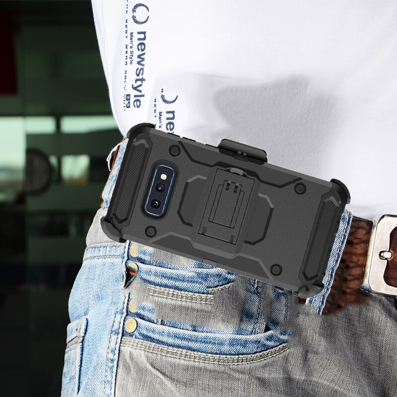 Heavy Duty Hybrid Durable Armor Case Shockproof Holster Waist Belt Clip Kickstand For iPhone X XS MAX XR 6 7 8 Plus Back Cover