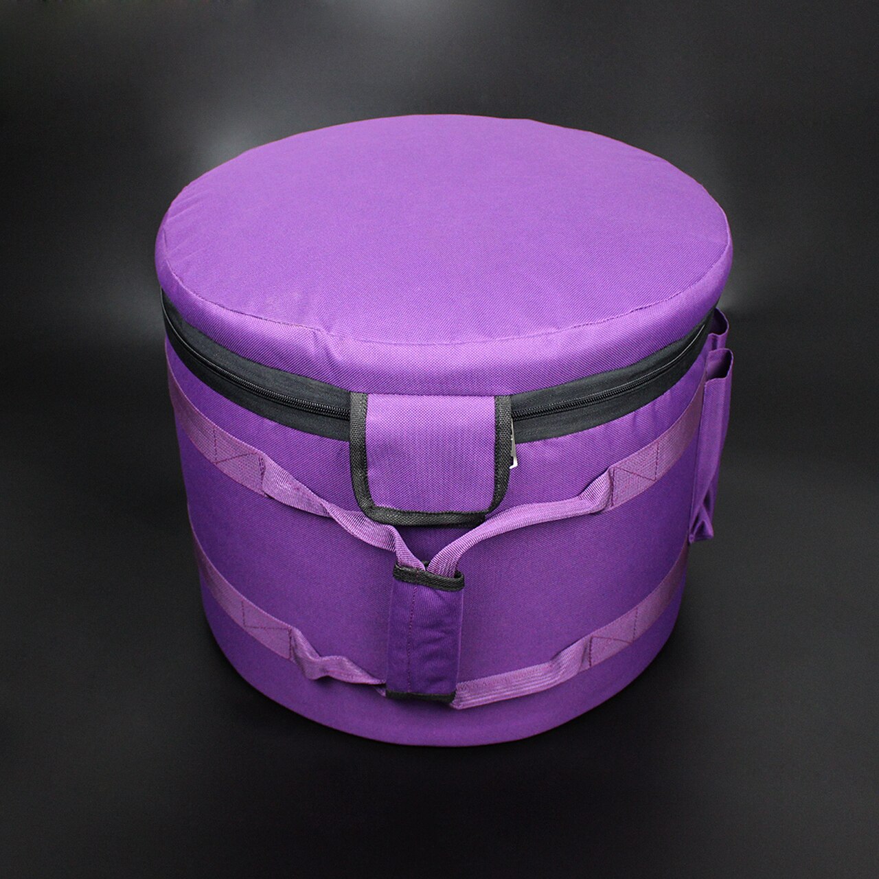 Purple Color Carry bag with one mallet pocket for 11"- 12" Crystal Singing Bowls with Heavy Duty Canvas