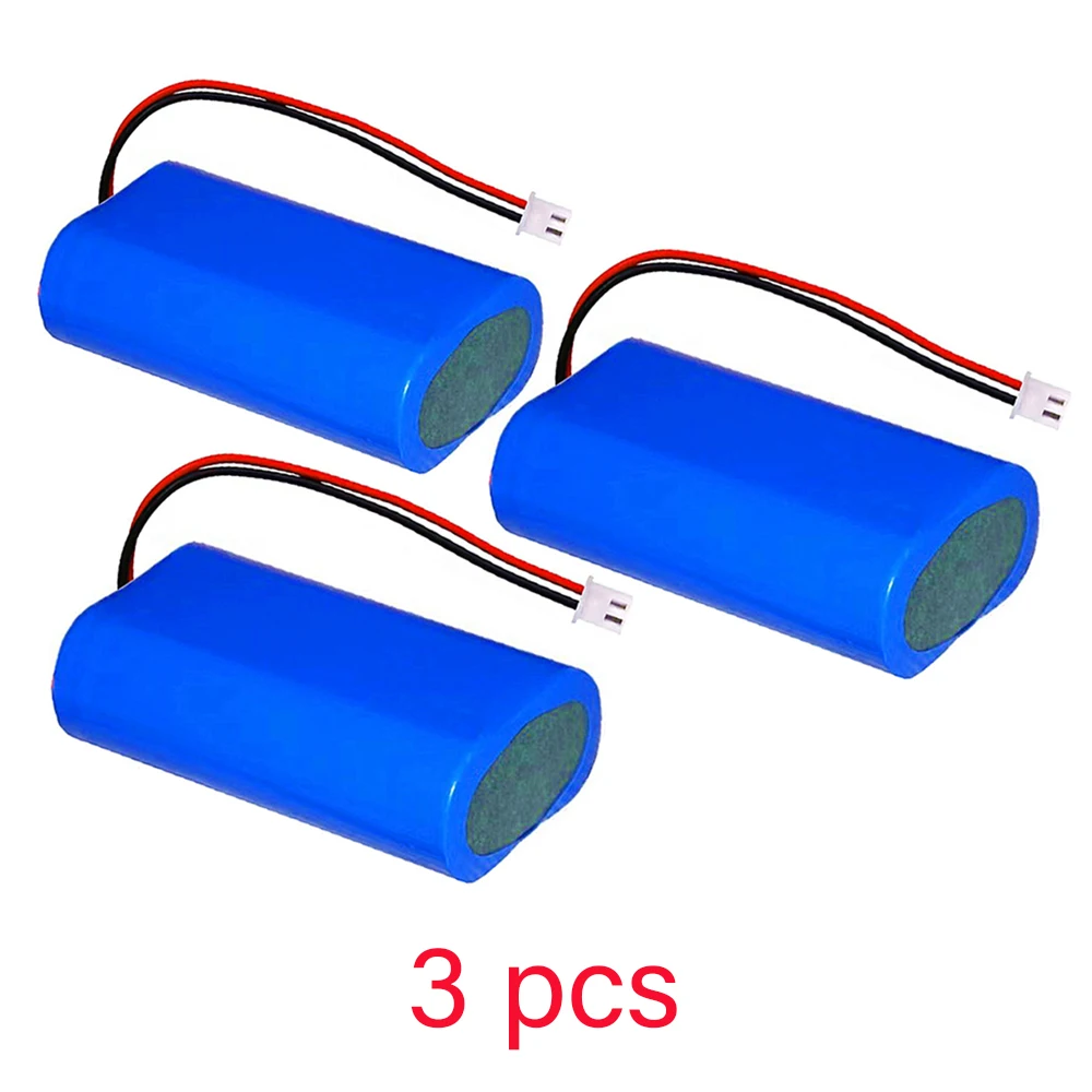 Batería de litio recargable para pesca, luz LED, Altavoz Bluetooth, 3,7 V, 18650, con enchufe de XH2.54-2P, 6800mAh: Oro