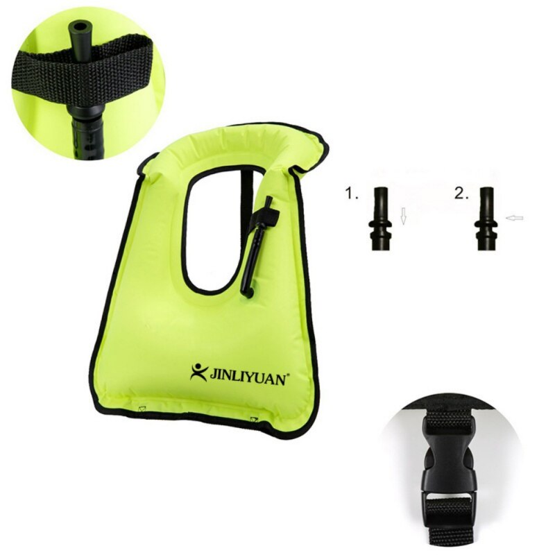 Unisex Snorkel Life Vest Adults Portable Life Jacket Inflatable Swim Vest Buoyancy Aid Swim Jackets