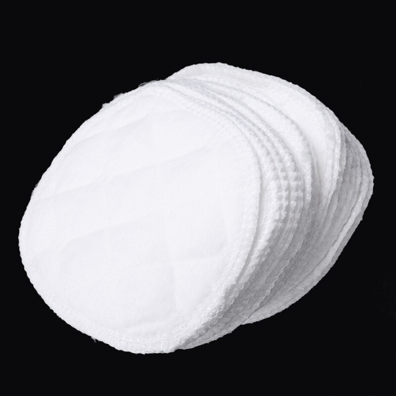 20 almohadillas de pecho Ultra cómodas lavables de algodón Extra absorbente para bebé, blanco
