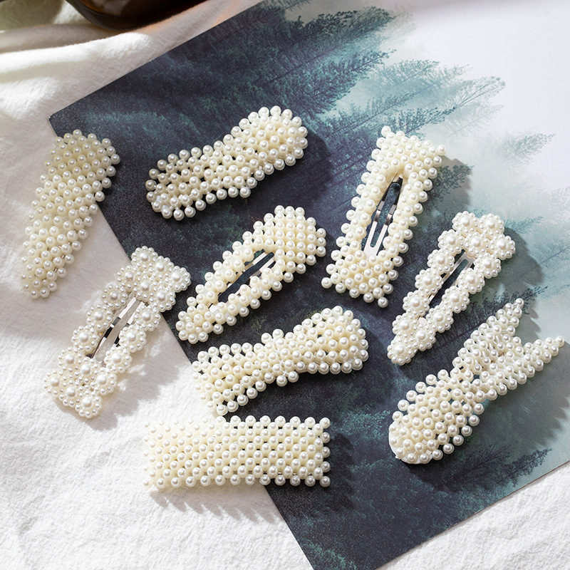 Barrette à cheveux en Imitation de perles pour femmes, épingles à cheveux de Style doux en alliage BB, accessoires pour cheveux pour filles et femmes