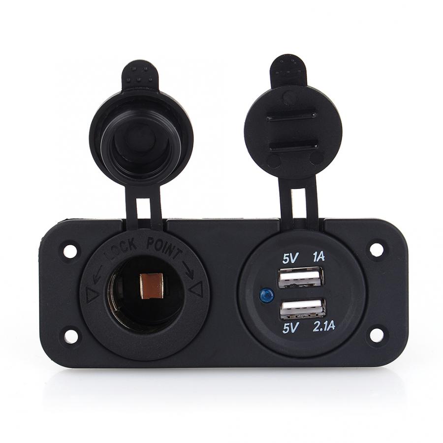 12V Universele Sigarettenaansteker Dual USB Lader & Socket Splitter voor Motorfietsen, Auto 'S en Vrachtwagens auto accessoires