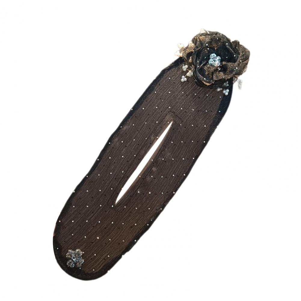 Juego de rizador de moño Floral para mujer, herramienta de rollo a presión fácil para peinado de cabello largo, Kit de torsión de moño Perezoso: YELLOW