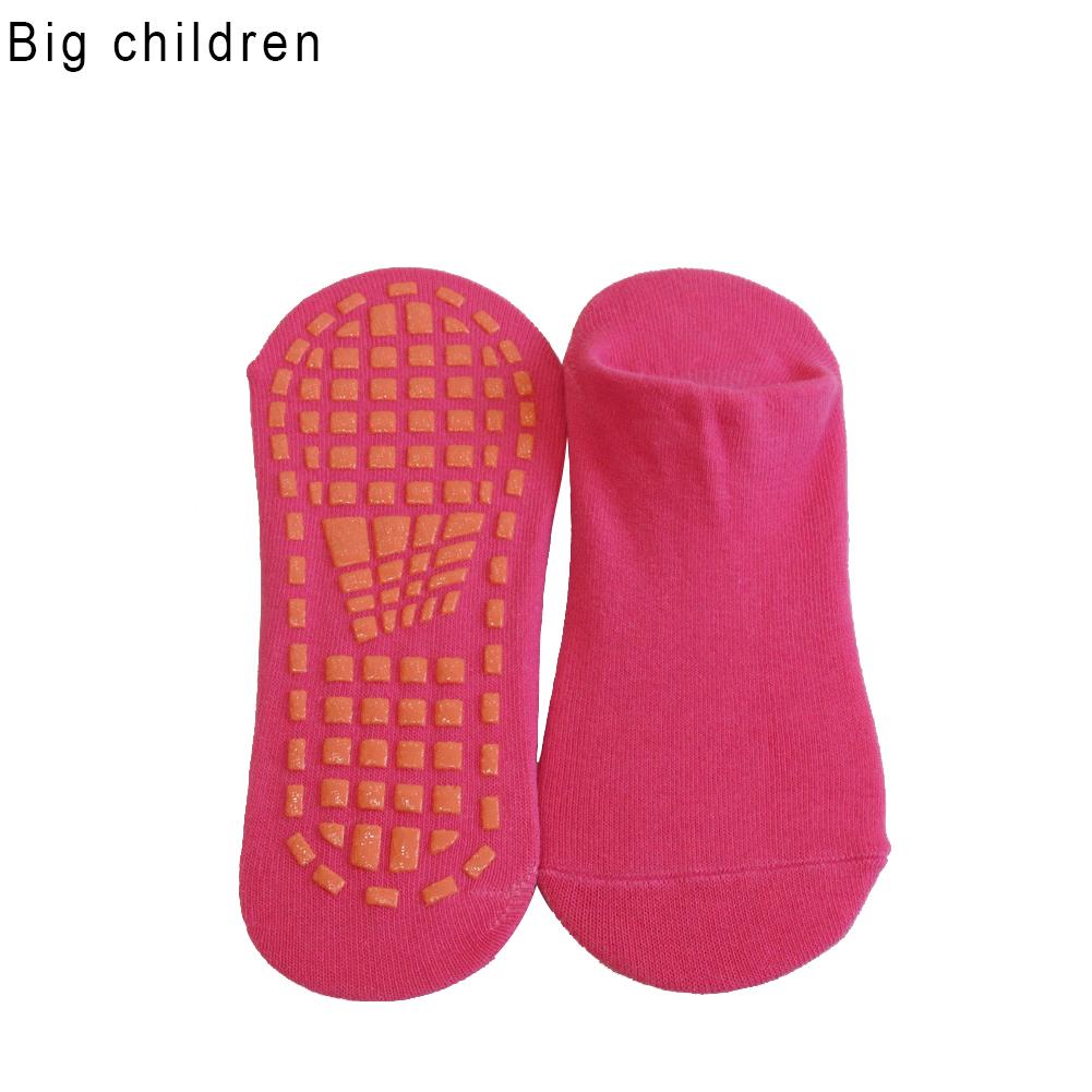 Children Polyester Cotton Anti Skid Socks Trampoline Socks Adult Comfortable Wear Non Slip Sports Socks Spring Autumn Winter: S Hot Pink